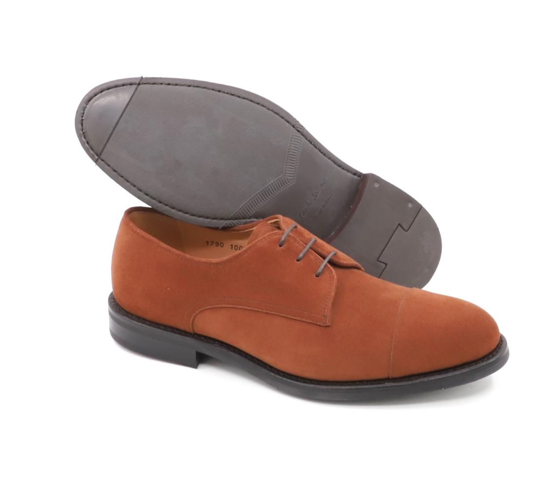 Cap Toe Shoes - Christos Suede Brown